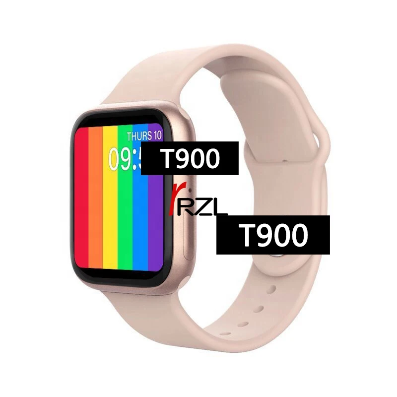 

2021 New T900 smartwatch series 5 6 wristwatches cheap price waterproof IP67 T900 plus pro smart watch, Black,blue,red,pink,white