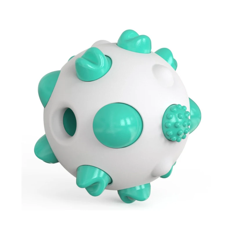 

Wholesale New Design Rubber Pet Cleaning Toys Ball Feeder Dog Toy Ball, Blue/yellow/green