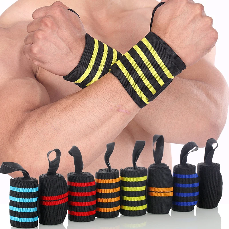 

Professional Quality Fitness Wrist Support Brace Gym Weightlifting Wrist Wraps for Powerlifting, Strength Training, Bodybuilding, Red, yellow, blue, gray, orange