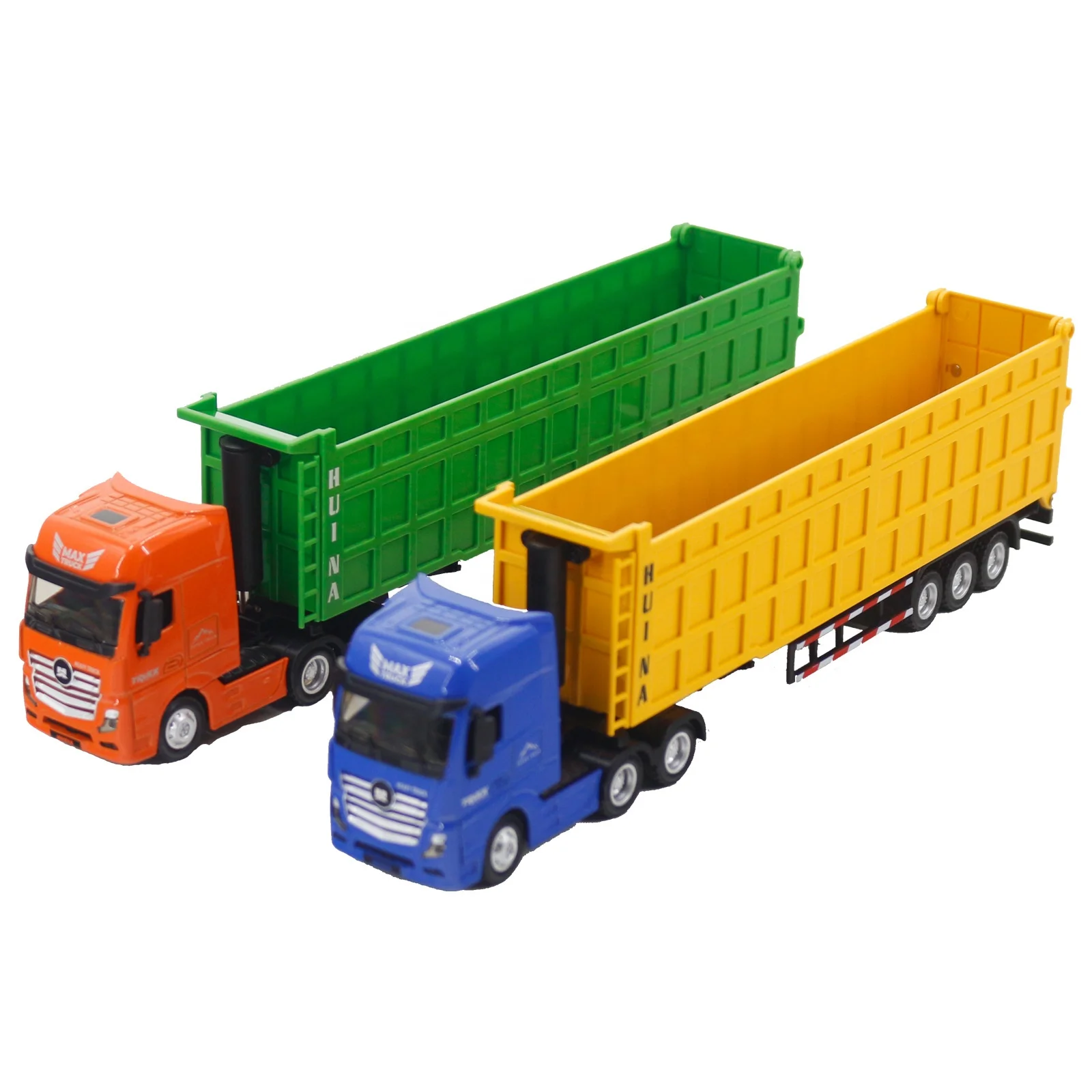 

Diecast Metal Dump Trailer 1/50 Scale Semi Zinc Alloy Metal Static Model Vehicle Truck for Engineering Toy for kids