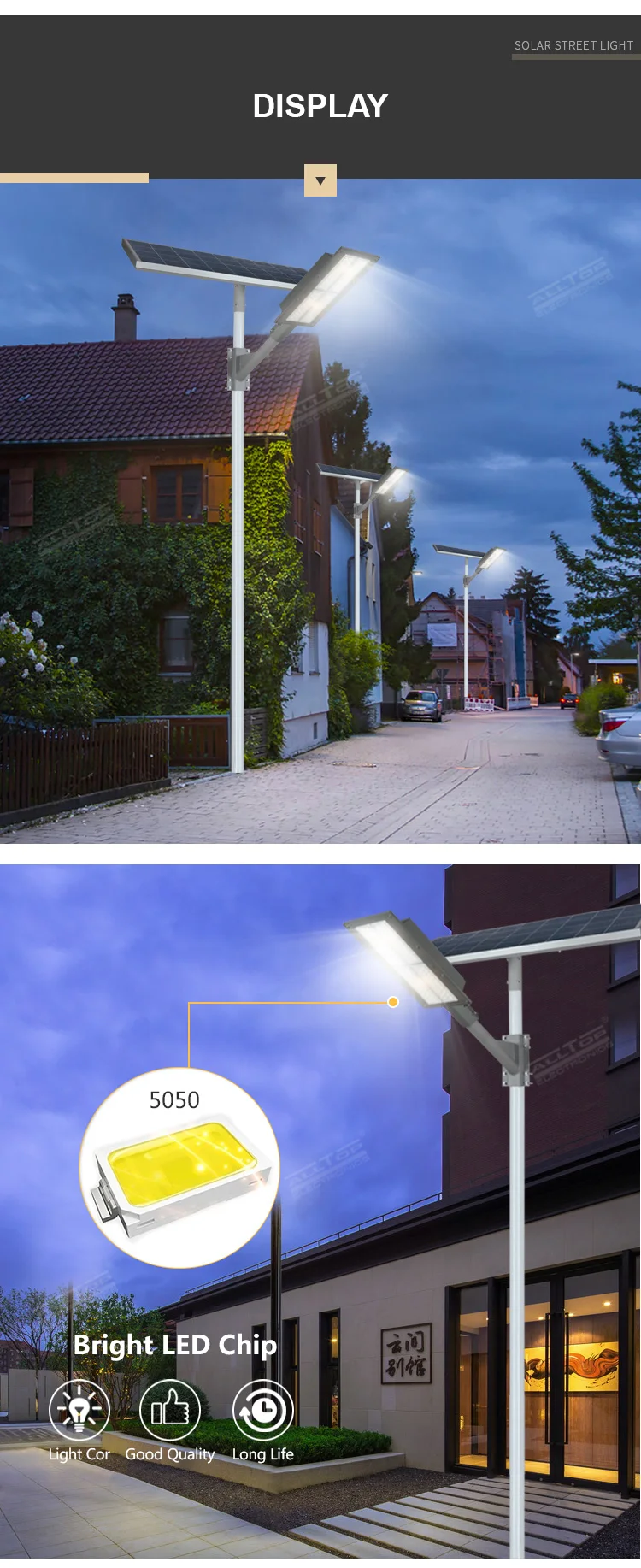 ALLTOP Modern design outdoor waterproof highway lighting ip65 smd 180w solar led street light