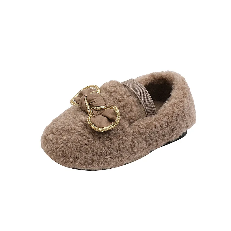 

1-2-3-year-old children girls' plush shoes baby walking shoes winter kids shoes
