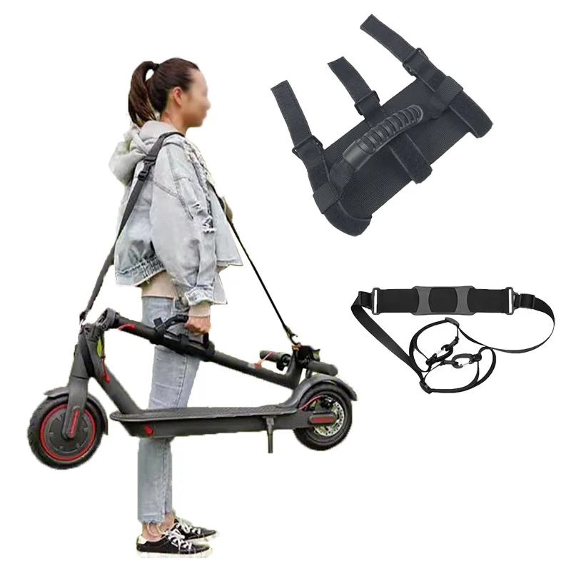 

Adjustable Kick Scooter Shoulder Strap Kick Scooter Carrying Strap premium electric scooter accessories, Black