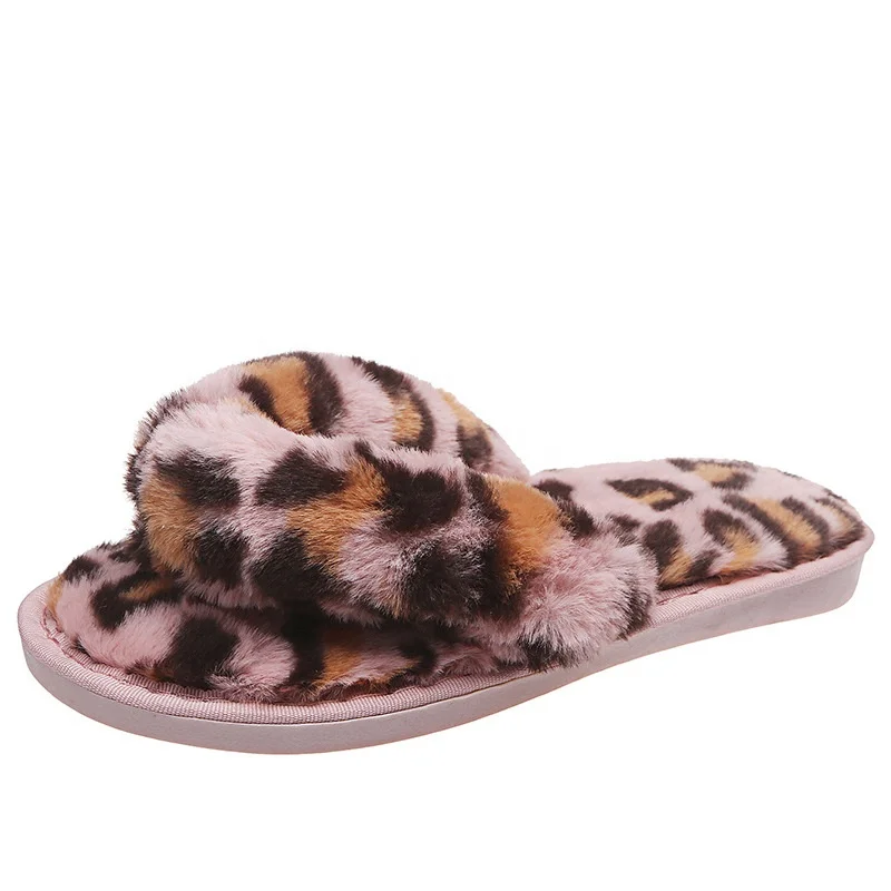 

drop shipping 2021 European and American fashion character double toe women's wool flat slippers, Picture