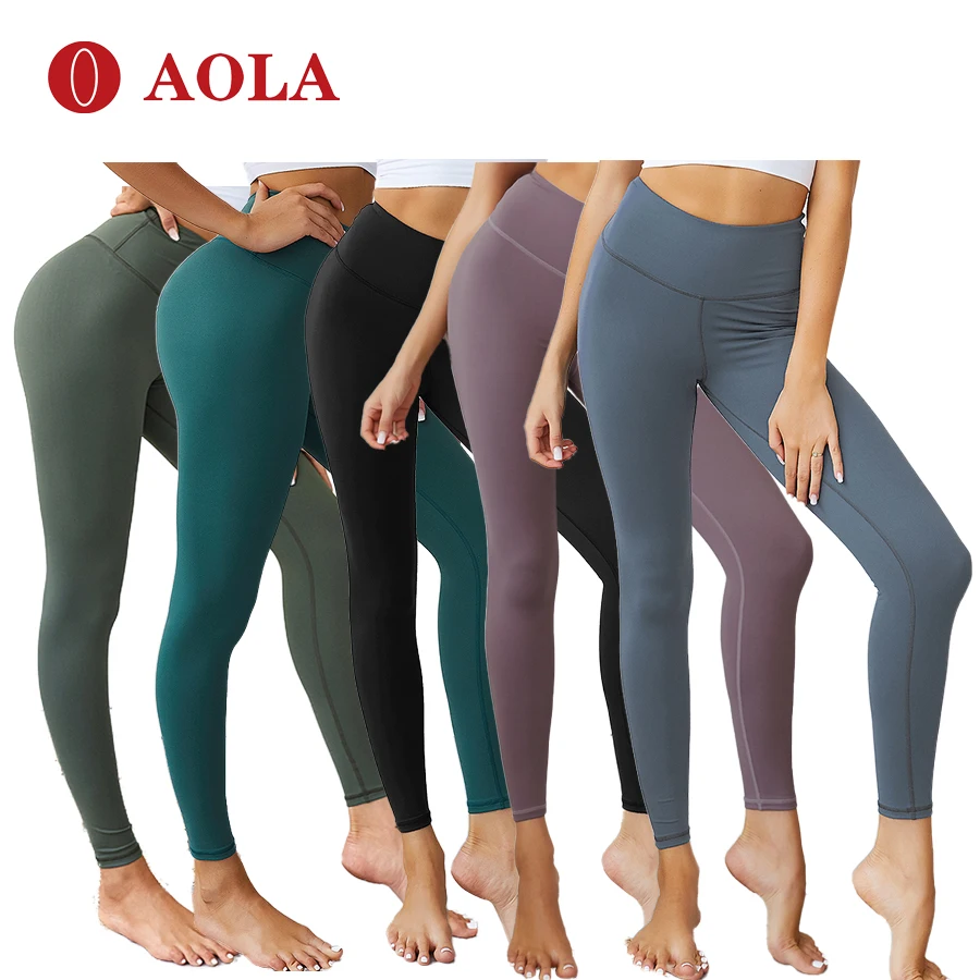 

AOLA 2020 colorful Nylon Push Up Skinny Slimming Sweatpants Athletic Women Track Pants, Black/blue/pink