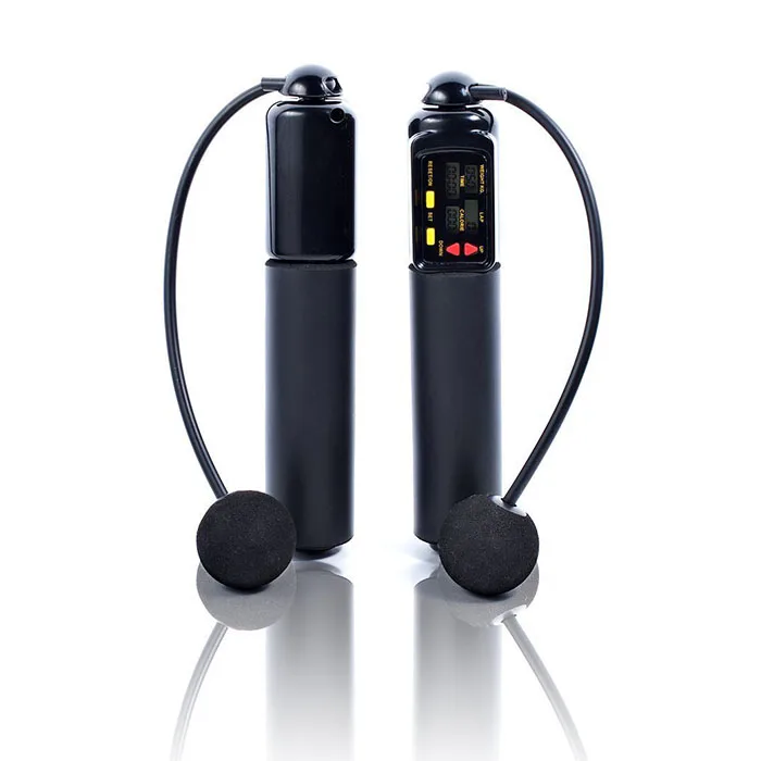 

Hot black wireless skipping rope exercise fitness cordless sport counter jump rope for adults