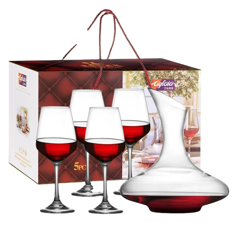 

Amazon hot sale Crystal Wine Glass 430ml & Wine Decanter 1500ml Set