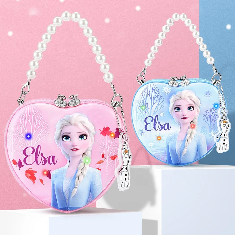 

2021 fashion princess Elsa purse and bags for children shoulder bag handbags, Pink,blue