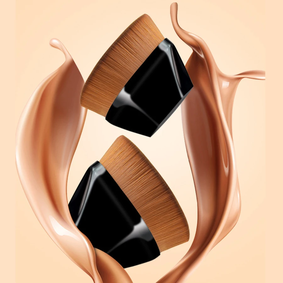

2020 New Arrival Hot Sell Magic Make Up Tools Custom Logo Private Label 55 Foundation Brush, Black
