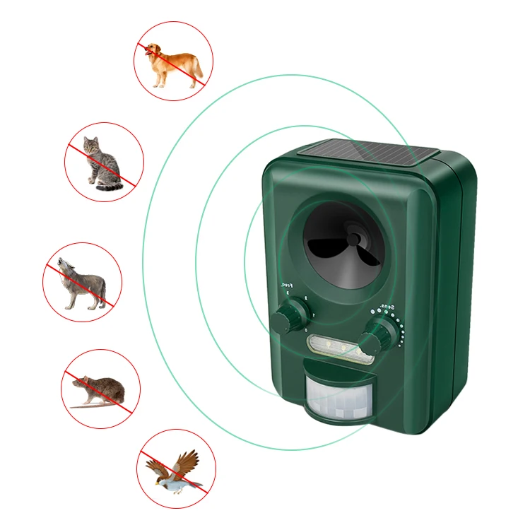 

Aosion patent outdoor motion sensor dog cat bird scaring device ultrasonic solar animal scarer repeller CE ROHS IPX4
