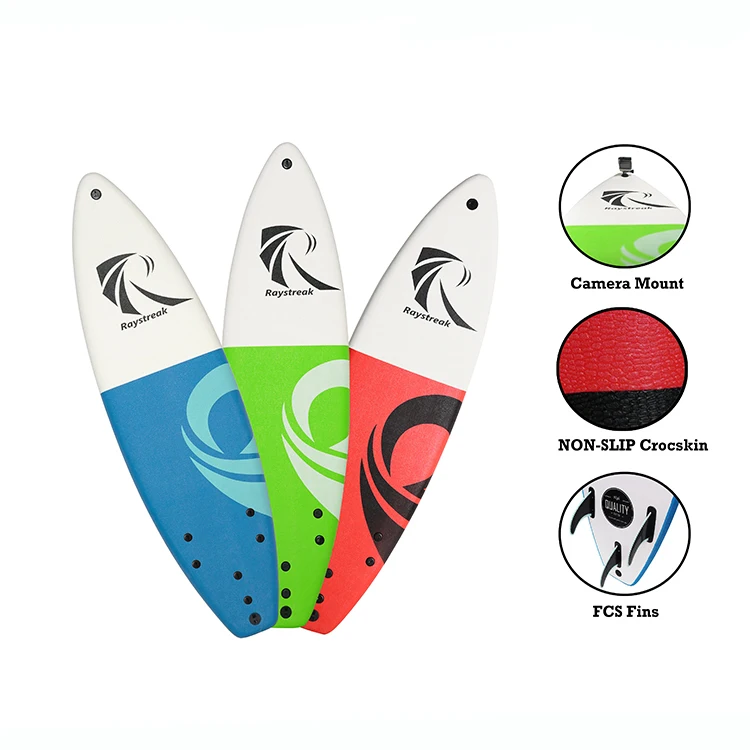 

2019 Raysteak 6' Softboard Shortboard Package-Soft Top Foam Surfboard