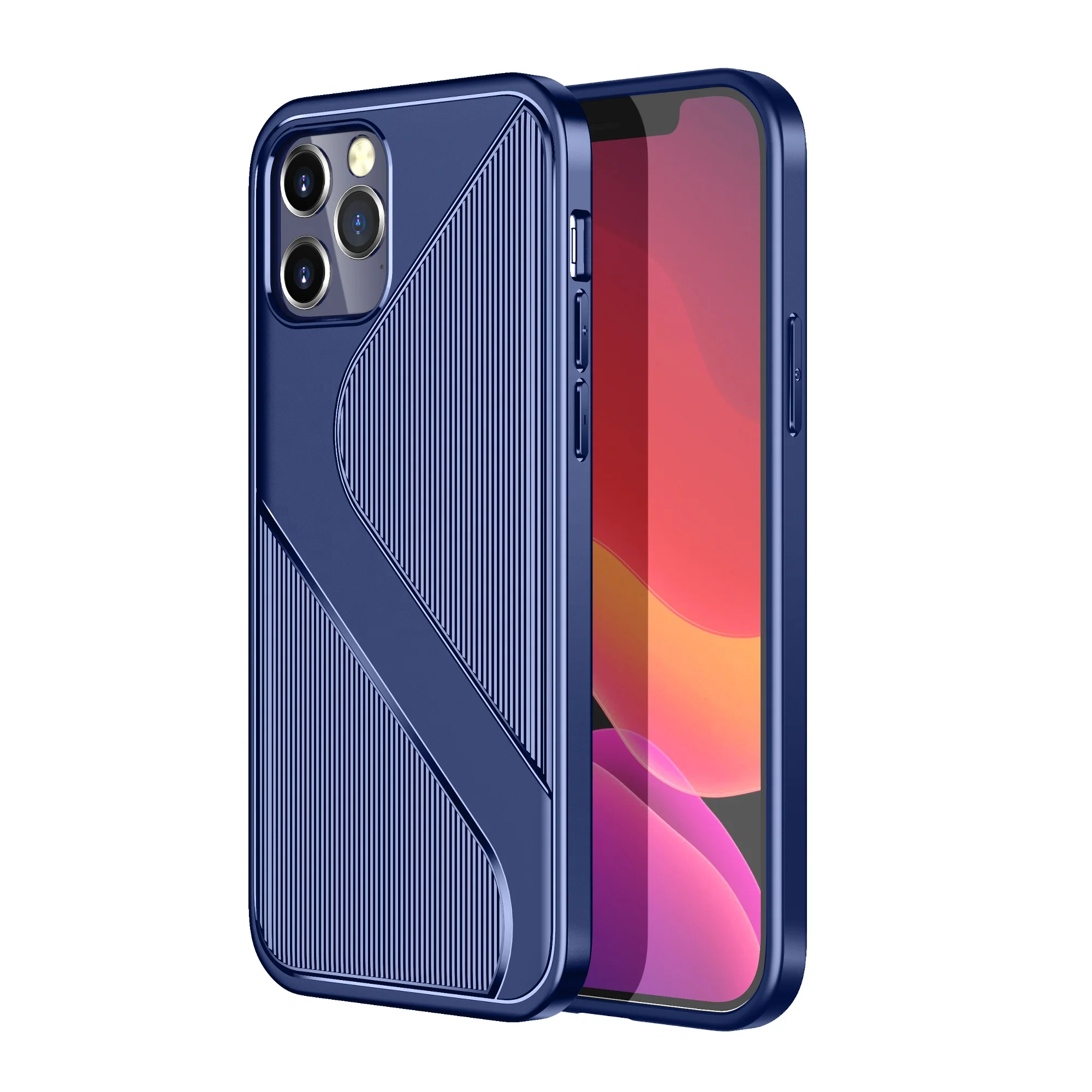 

TPU S line patterns business shockproof tpu mobile cell Phone Case for iphone 12mini 5.4 12 12pro 6.1 12pro max 6.7 back cover, Multi-color, can be customized