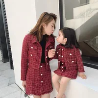 

christmas dress baby girls party children girl dress mother and daughter matching outfits winter clothing mum roupas ropa