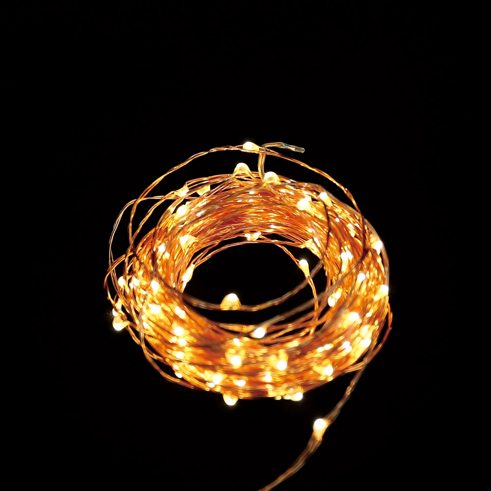 Amazon Hot Selling 12m 120Led Lights Copper Wire Led String Lights Christmas Tree Decoration Led Copper Light