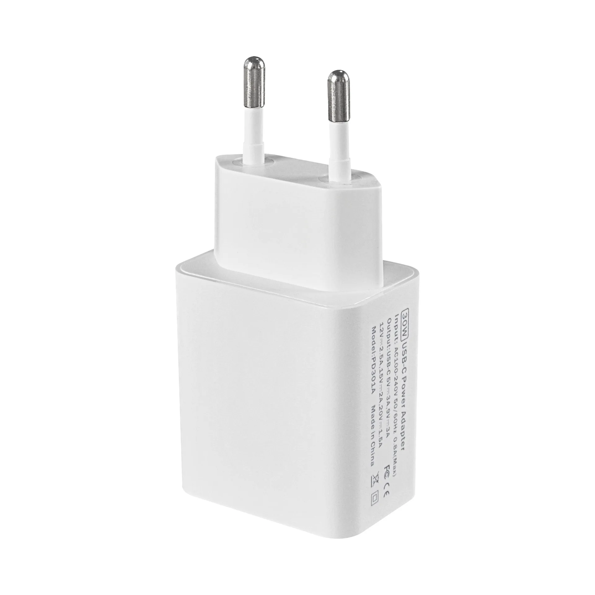 

Free Shipping 30W PD Mini Travel Charger QC 3.0 PD Wall Charger With Type C Interface Custom Accept