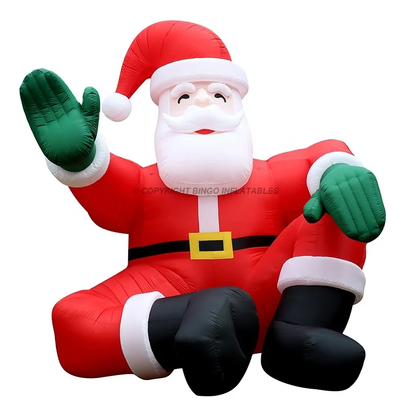 

Christmas Advertising Decoration 5mH / 16.4ft High Inflatable Sitting Santa Claus - BG-F0086