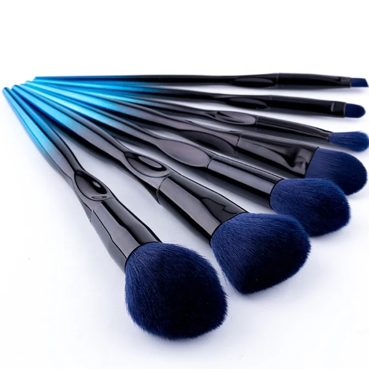 

7PCS Synthetic Hair Makeup Brush Set Private Label Low MOQ Make Up Brushes With Makeup, Customized color