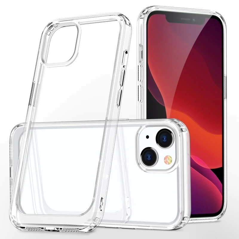 

For iPhone 13/ 13 Mini/ 13 Pro/ 13 Pro Max Wholesale Crystal Clear Shockproof PC + TPU Protective Cases, Transparent