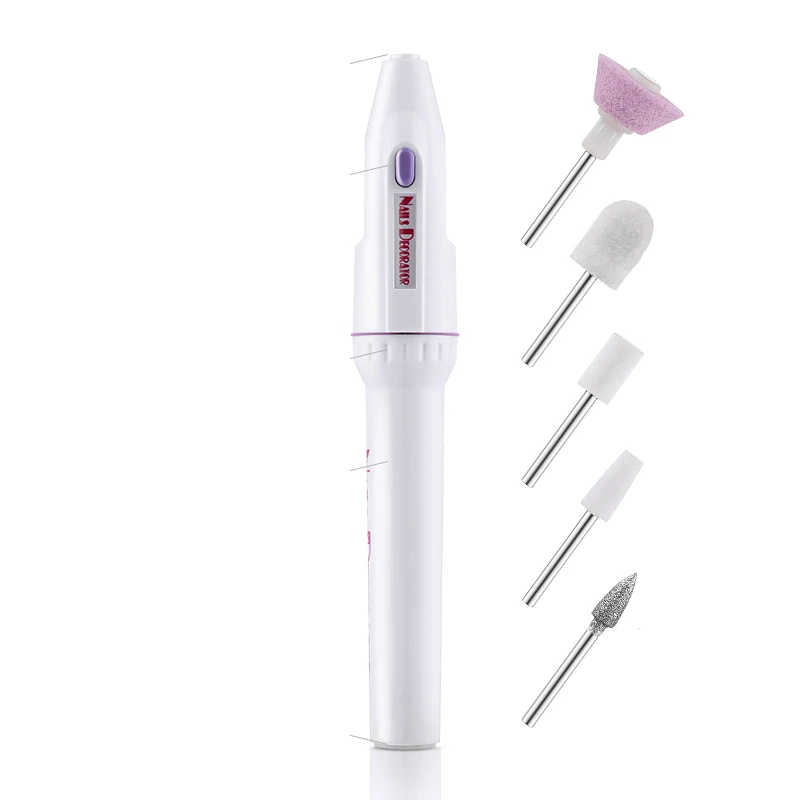 

NA010 Handle Electric Nail Drill nails art files set professional with 5 bits for polish gel removal