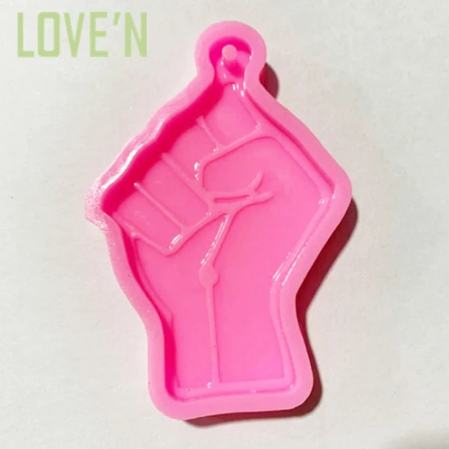 

LOVE'N LV0860K DIY rubber mold maker mould resin Black Lives Matter Fist BLM Keychain silicone mold For Epoxy resin