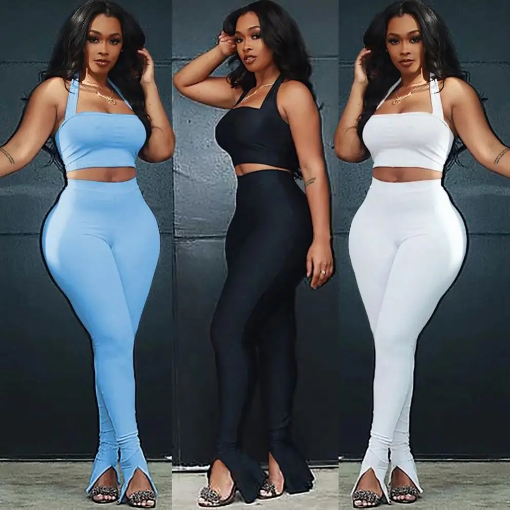 

2020 Wholesale Trousers Jogger Pants Sweatpants Outfits Two Piece Suits Set Women Clothing