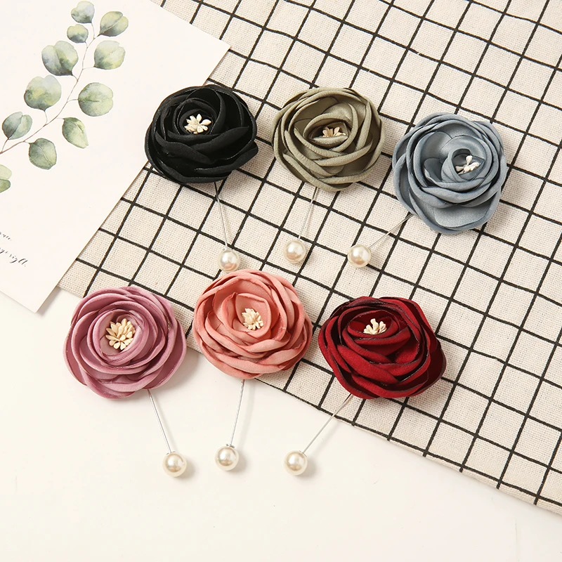 

Newest women muslim fashion accessories floral scarf brooches pearl pin hijab pins, Mix colors