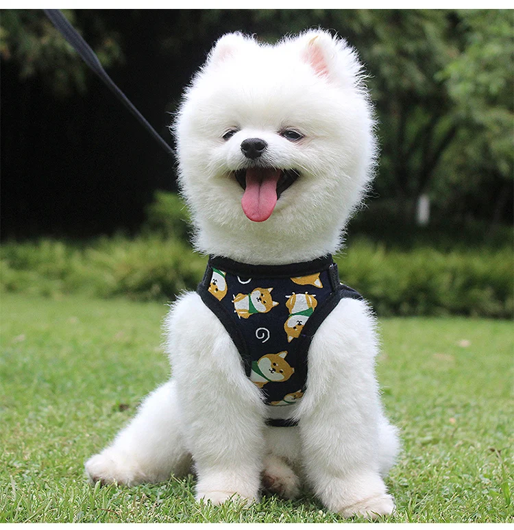 

New Custom Adjustable Reflective Soft Mesh Dog Harness Pet Puppy Comfort No Pull Harnesses With Dog Leash, As picture