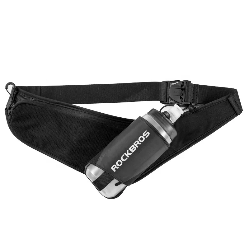 

OEM Sports running waist bag men and women kettle bag multi-function riding fitness marathon bag, Black