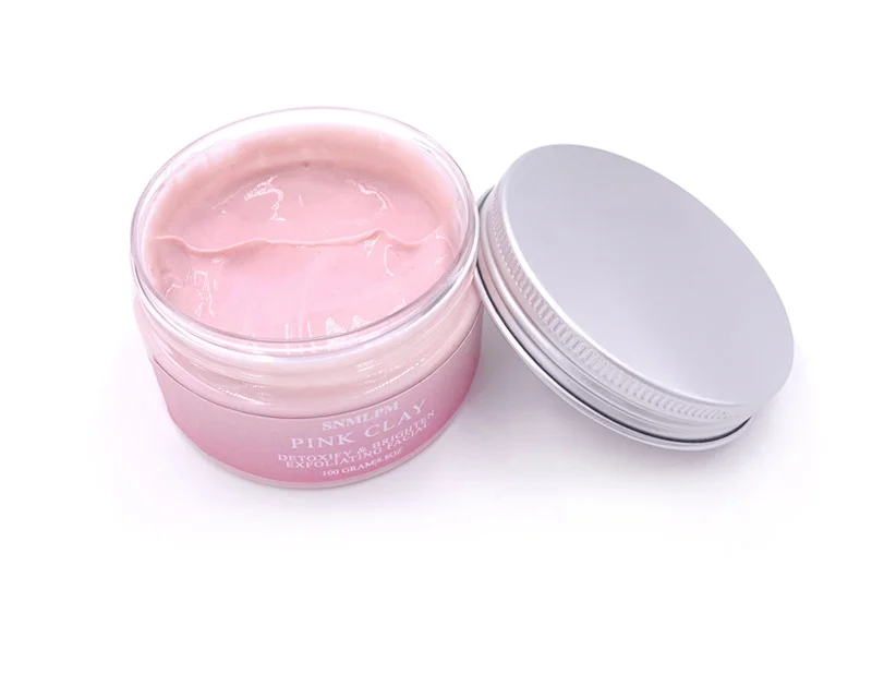 

High Quality Pure Natural Organic Whitening Facial Cleansing Purifying Brightening Pink Clay Mudpack