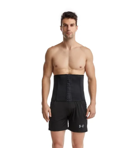 

Hot Selling Sport Waist Belt Breathable Waist Trainer Quick Dry Shapewear For Men, Black
