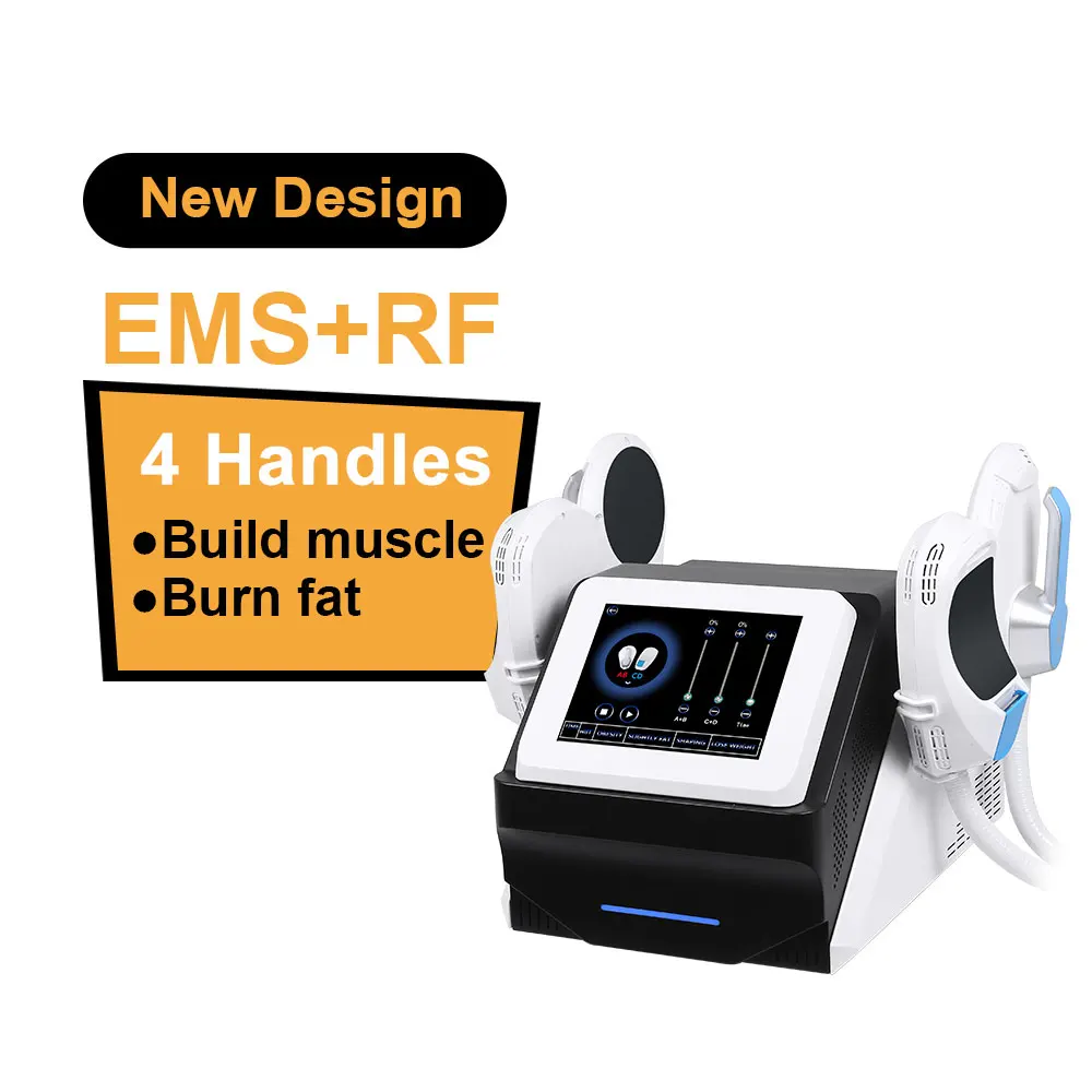 

4 Handle Ems Body Slim Neo Sculpting Electromagnetic Ems Muscle Stimulation Machine With Ems Rf Pelvic Cushion