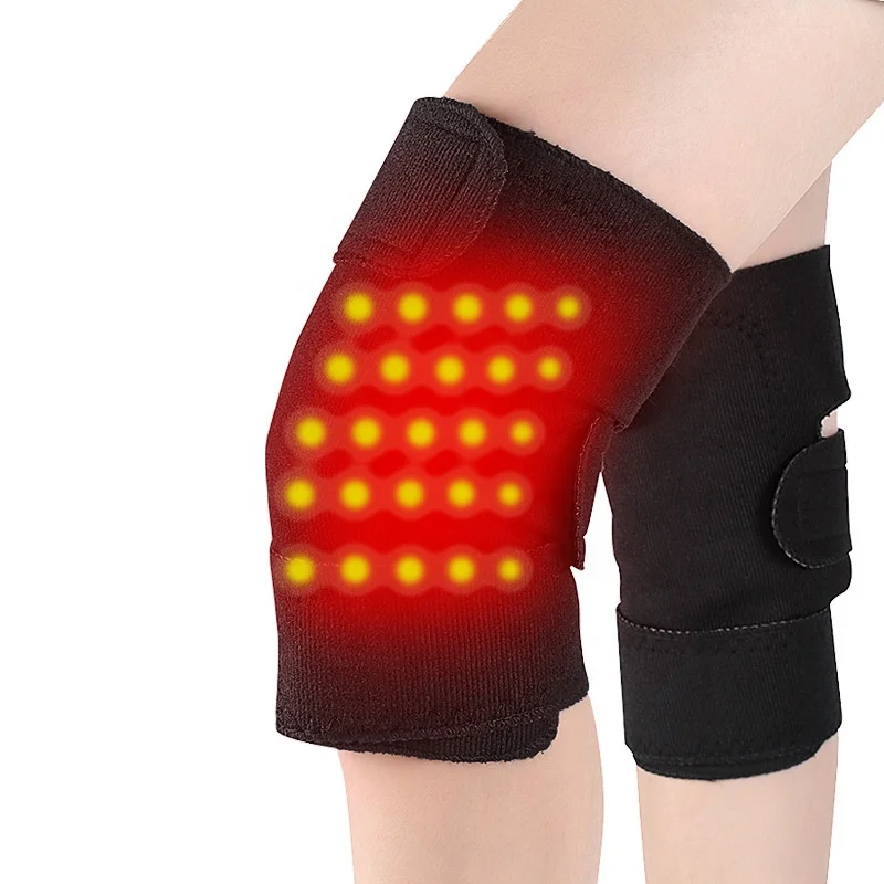 

Adjustable Self-Heating Knee Pads Magnetic Tourmaline Therapy Knee Support Brace, Black