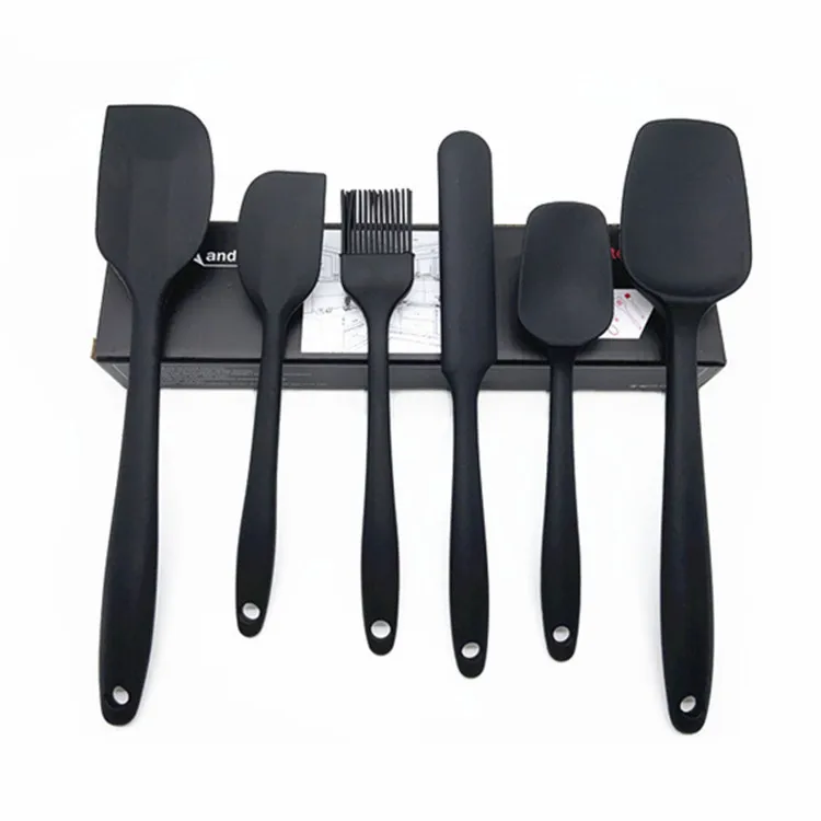 

Wholesale Set of 6 Silicone Non-stick Spatulas Silicone Heat Resistant Rubber Spatula Set