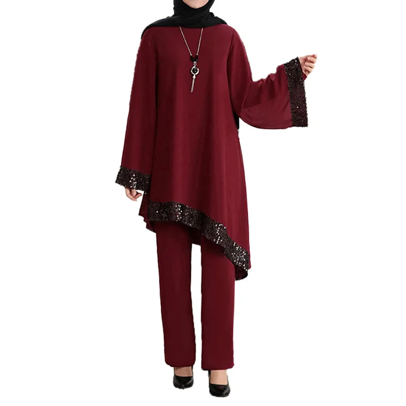 

Muslim Dress Arab Women'S Clothing Middle East New Style Southeast Asia Dress Suit Loose Temperament Plus Size Dress, Photo shown