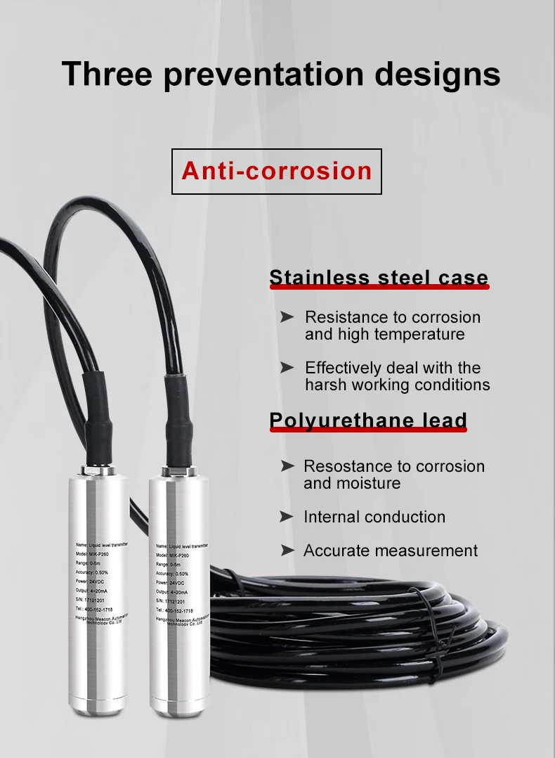 Submersible Level Sensor Hydrostatic Level Sensor Laser Level Meter