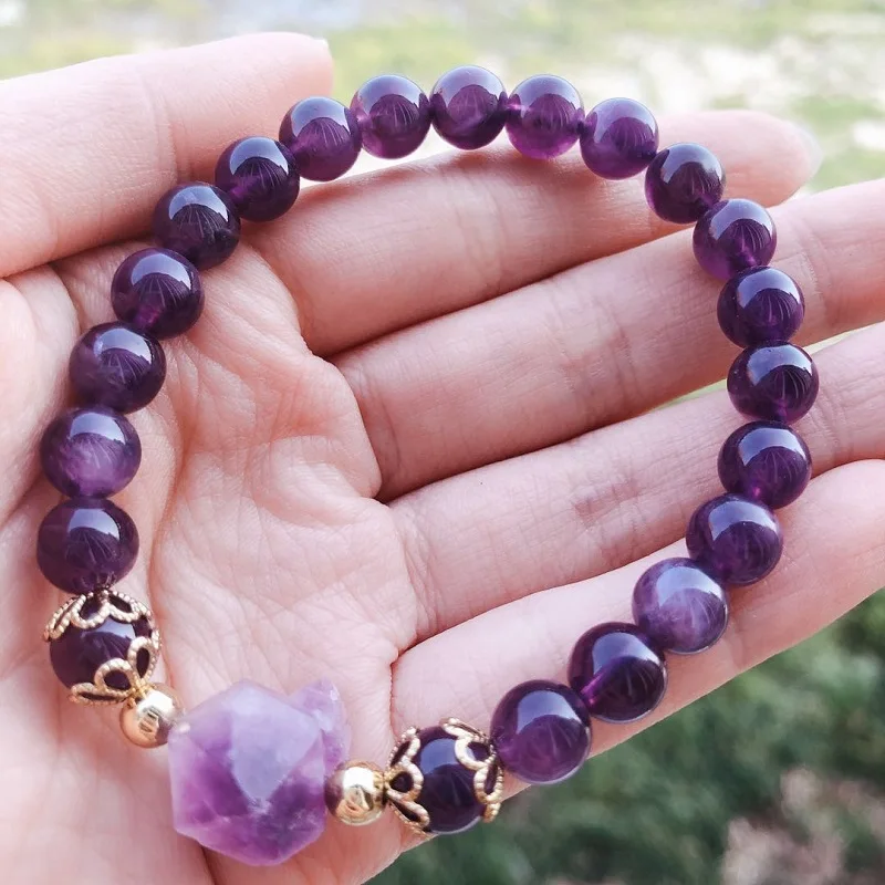 

Fashion bracelet natural amethyst ore energy bracelet for woman, Purple