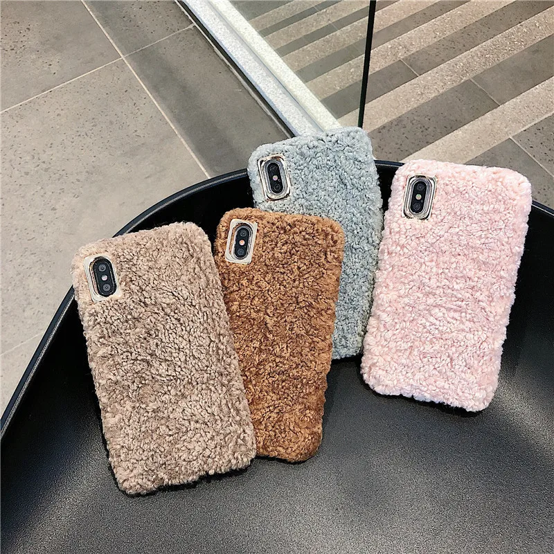 

Free Shipping Fur Phone Case Winter Phone Case for iPhone 11 Pro Max 11 11 Pro XS Max