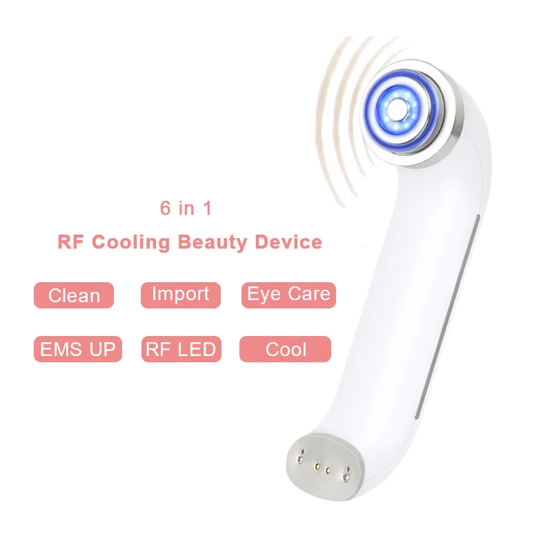 

Acne Treatment Anti Aging Portable RF Radio Frequency Skin Tightening EMS Face Massage, White