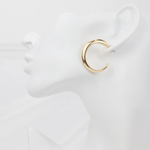 

High Quality Women 14K Gold Plated Fashion drop Hoop Earrings