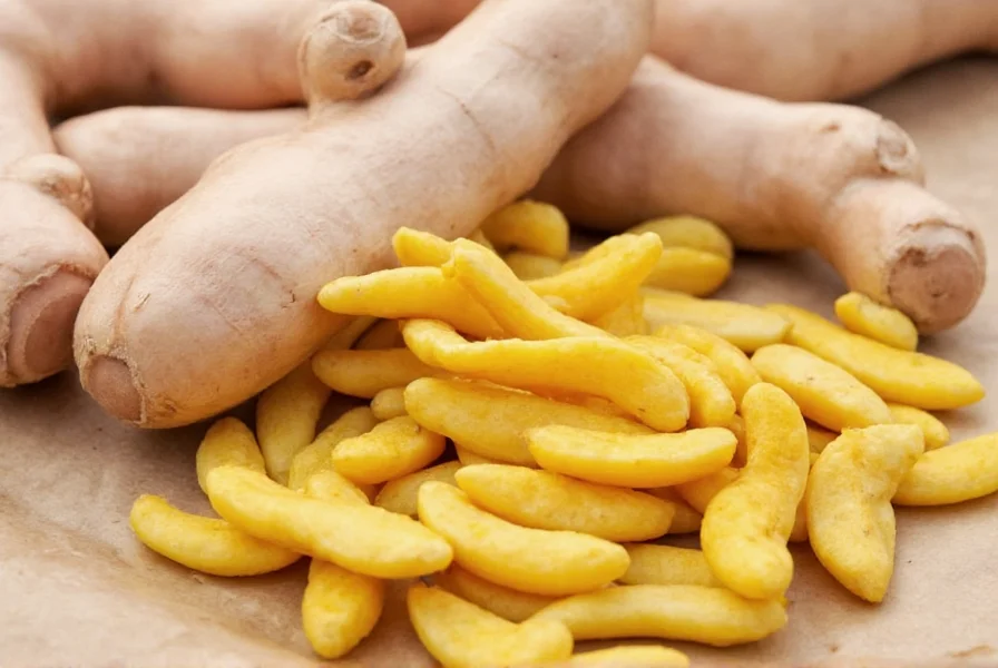 Comparison of fresh ginger root and powdered ginger with equivalent measurements