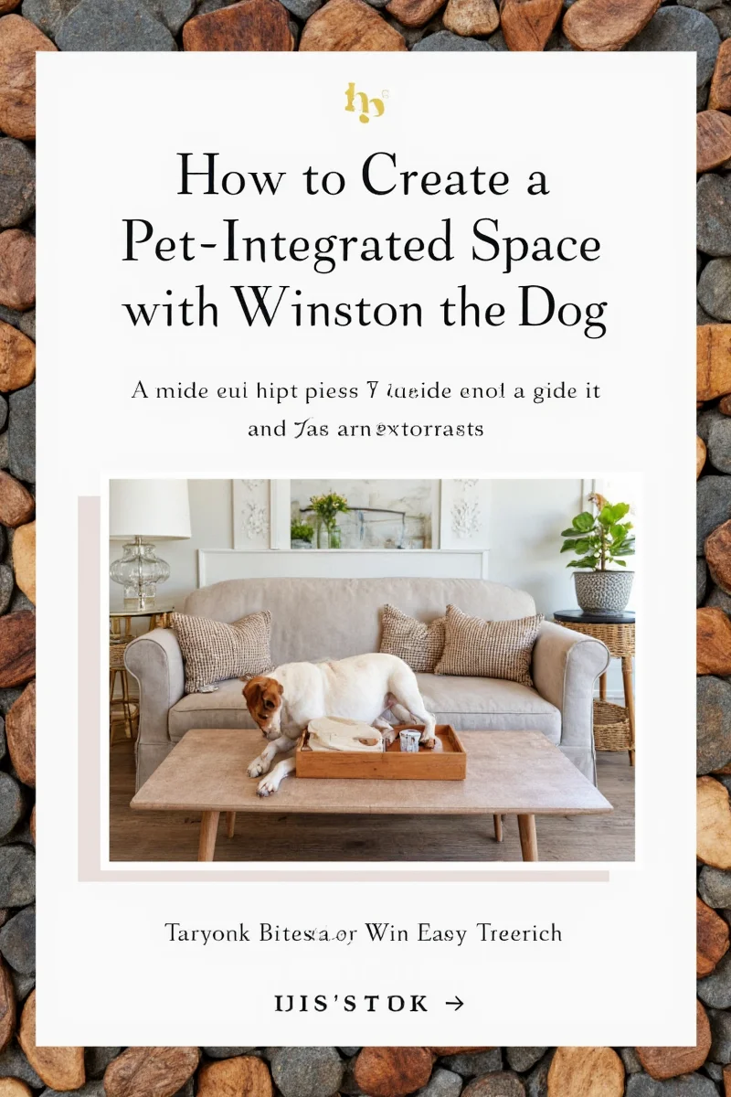 A minimalist bedroom with a sleek dog bed in the corner and elevated food bowls matching the room's color scheme.