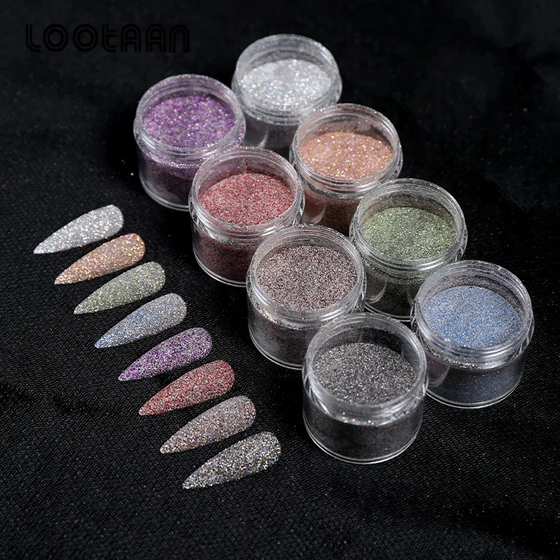 

8 Colors Pigment Acrylic Dip Powder Nail Dipping Powder Set Smash Diamond Glitter Acrylic Nail Dipping Powders