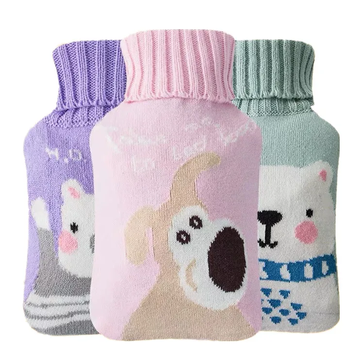 
hot water bottle nature rubber pvc 2000ml 1500ml 1000ml 500ml red green blue cover BS bolsa hot water bag 