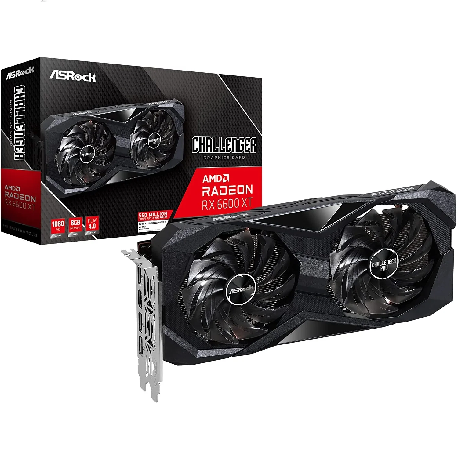 

AMD RX 6600/6600xt 128-bit 8GB GDDR6 DP / HD Dual Torx Fans FreeSync DirectX 12 VR Ready Graphics Card (RX 6600 MECH 2X 8G)