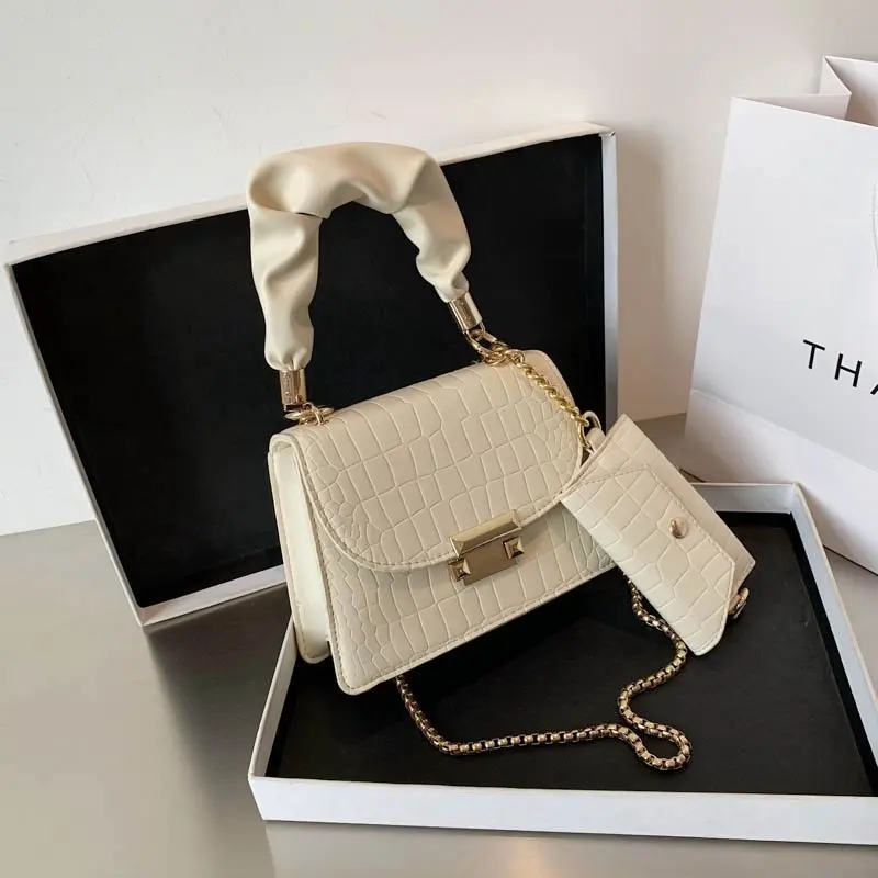 

2021 Luxury Fashion Ladies Hand Crossbody Bag Mini 2 Pcs Leather Purses and Handbags for Women