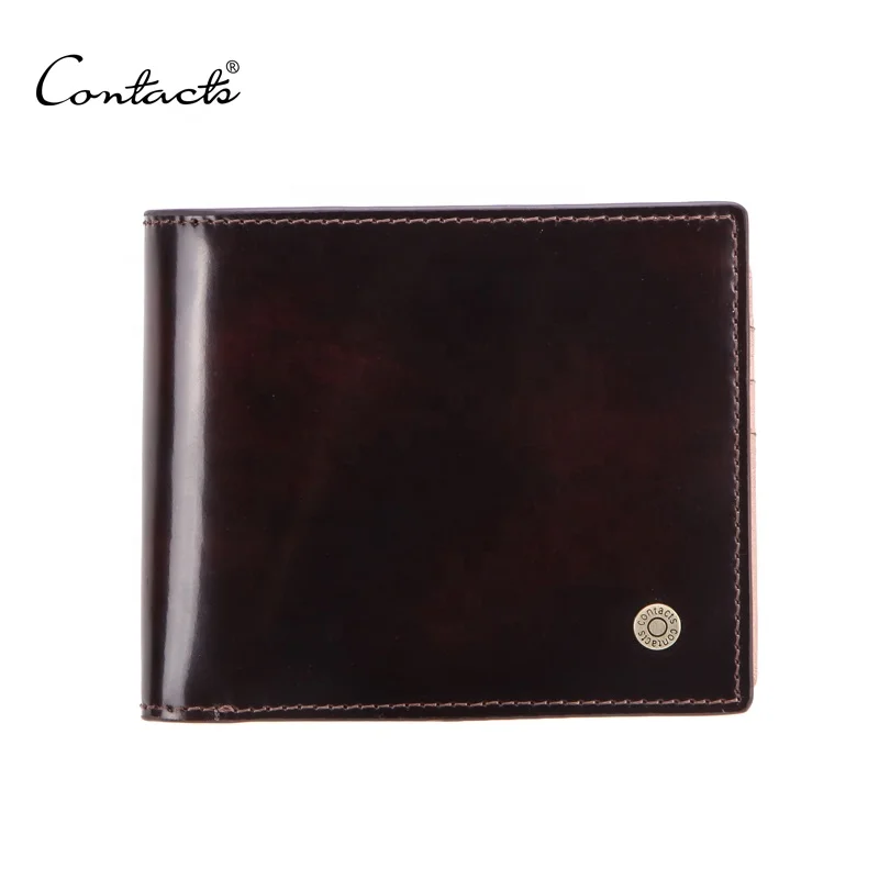 

Drop ship CONTACTS Brush color cowhide leather vintage inner coin pocket mens walletcontacts leather products manufacture