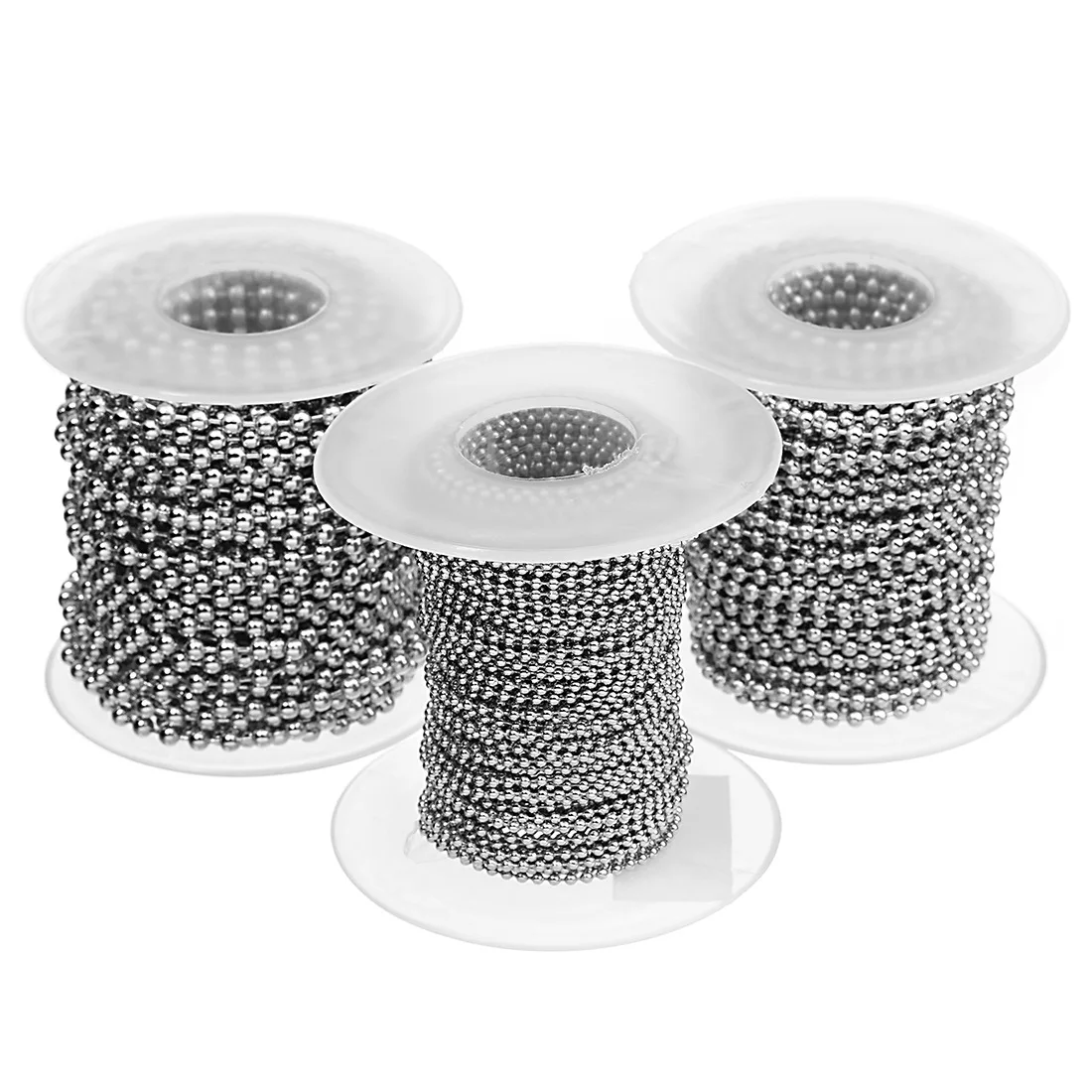 

Fast Delivery 1.5mm 2mm 2.4mm 3mm stainless steel metal bead ball chain 10 Yards/Roll chain silver ball chain roll