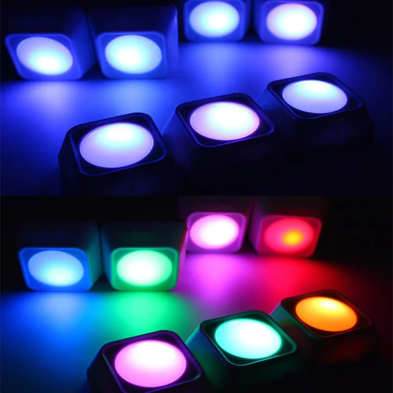 Amazon hot sell Battery Operated LED night Lighting Remote Control 12 Color RGB creative novelty Closet night Lights