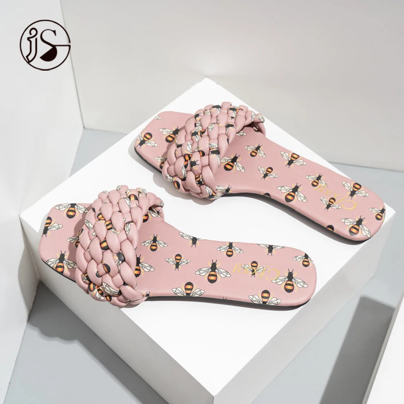 

Bee design on shoes summer shoes women slippers custom slides shoes for women, Picture