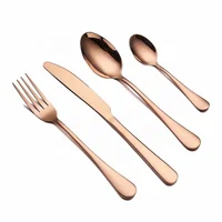 

Stainless steel 4 pcs cutlery set,matte rose gold cutlery cheap flatware for Wedding event restaurant